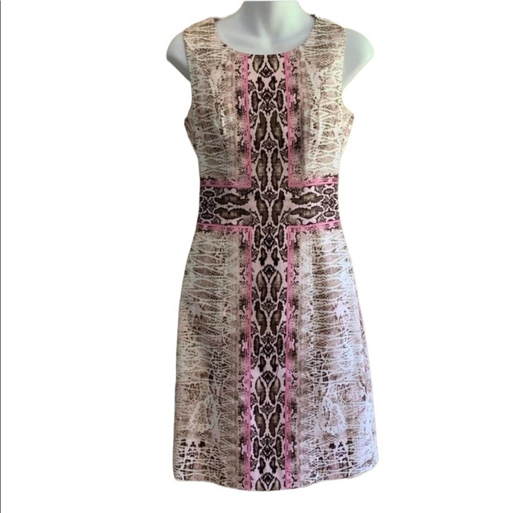 3- Etcetera, Animal Snake Print Sheath Dress Size 0